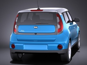 Kia Soul EV 2016 vray Modèle 3D