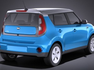 Kia Soul EV 2016 vray Modèle 3D