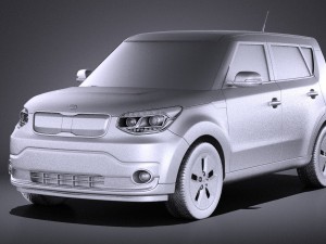 Kia Soul EV 2016 vray Modèle 3D
