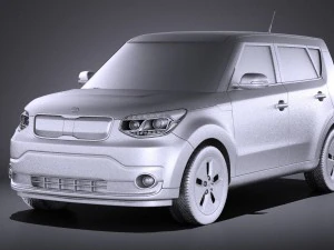 Kia Soul EV 2016 vray 3D Model