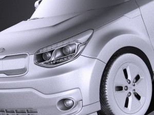 Kia Soul EV 2016 vray Modèle 3D