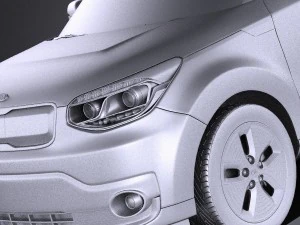 Kia Soul EV 2016 vray 3D Model