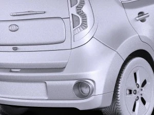 Kia Soul EV 2016 vray 3D Model