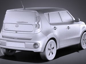 Kia Soul EV 2016 vray Modèle 3D