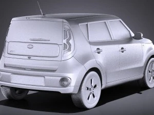 Kia Soul EV 2016 vray 3D Model