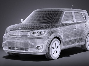 Kia Soul EV 2016 vray Modèle 3D