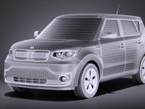 Kia Soul EV 2016 vray 3D Model