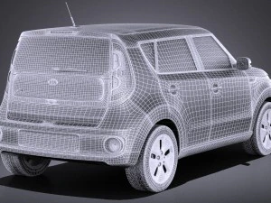 Kia Soul EV 2016 vray 3D Model