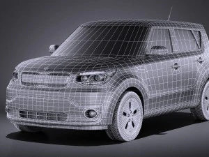 Kia Soul EV 2016 vray 3D Model