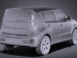 Kia Soul EV 2016 vray Modèle 3D