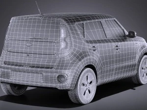 Kia Soul EV 2016 vray 3D Model