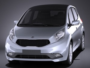 Kia Venga 2017 vray Model 3D
