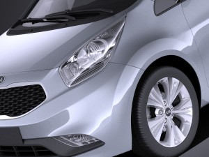 Kia Venga 2017 vray Model 3D