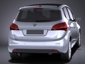 Kia Venga 2017 vray Model 3D