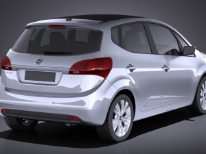 Kia Venga 2017 vray Model 3D