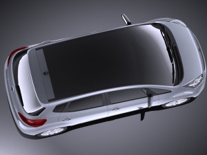 Kia Venga 2017 vray Model 3D