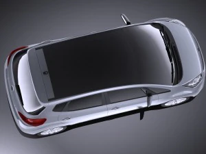 Kia Venga 2017 vray 3D Model