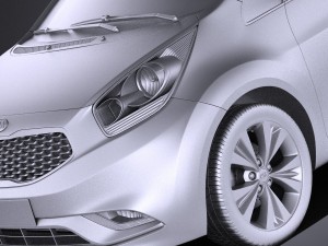 Kia Venga 2017 vray Model 3D