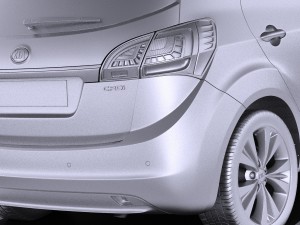 Kia Venga 2017 vray Model 3D