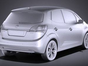 Kia Venga 2017 vray Model 3D
