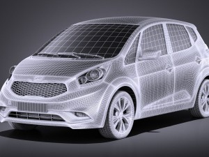 Kia Venga 2017 vray Model 3D