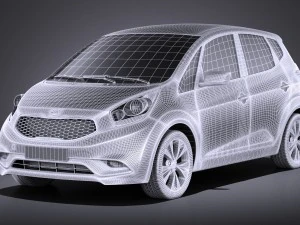 Kia Venga 2017 vray 3D Model