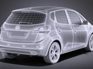Kia Venga 2017 vray 3D Model