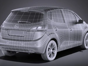Kia Venga 2017 vray 3D Model