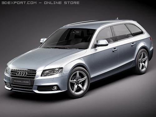 Audi A4 Avant 2010 3D Model .c4d .max .obj .3ds .fbx .stl .blend 