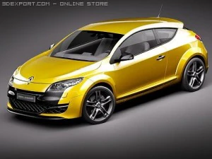 Renault Megane Coupe RS 2010 р.в 3D Модель