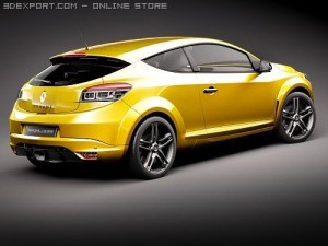 Renault Megane Coupe RS 2010 Model 3D