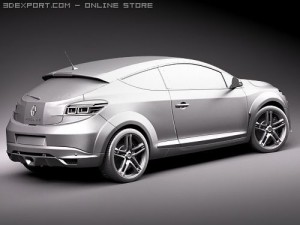 Renault Megane Coupe RS 2010 Model 3D