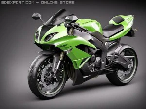 Kawasaki Ninja ZX-6R 2009 Modello 3D