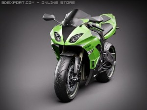 Kawasaki Ninja ZX-6R 2009 3D Model in Motorcycle 3DExport