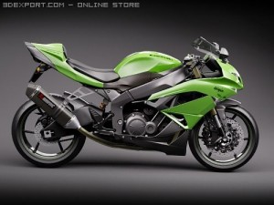 Kawasaki Ninja ZX-6R 2009 3D Model