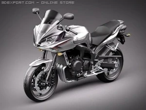 Yamaha FZ-6 Fazer 2008-2009 Motorcycle 3D Model