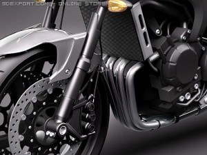 Yamaha FZ-6 Fazer 2008-2009 Motorcycle Model 3D