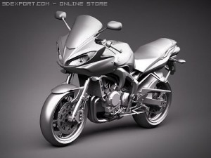 Yamaha FZ-6 Fazer 2008-2009 Motorcycle Model 3D