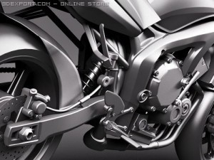 Yamaha FZ-6 Fazer 2008-2009 Motorcycle Model 3D