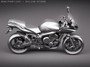 Yamaha FZ-6 Fazer 2008-2009 Motorcycle Model 3D