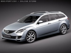 Mazda 6 Wagon 2008 Modelo 3D