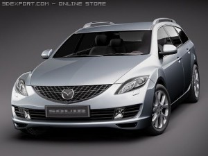 Mazda 6 Wagon 2008 3D Model