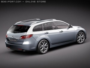 Mazda 6 Wagon 2008 3D Model