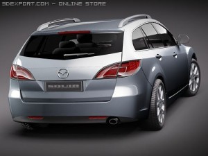 Mazda 6 Wagon 2008 3D Model
