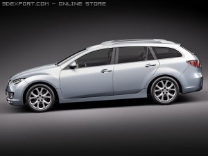 Mazda 6 Wagon 2008 3D Model