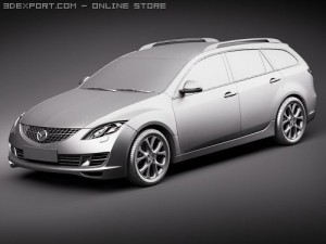 Mazda 6 Wagon 2008 3D Model