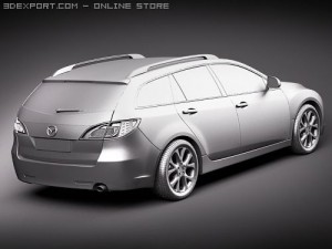 Mazda 6 Wagon 2008 3D Model