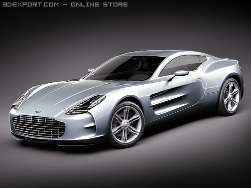 Aston Martin One 77 Sports Car Model 3D .c4d .max .obj .3ds .fbx .stl .blend