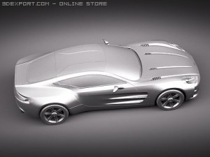 Aston Martin One 77 Sports Car Model 3D