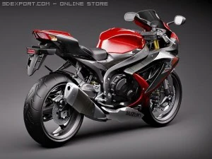 Suzuki GSX-R 600 2008 Motorcycle 3D Model